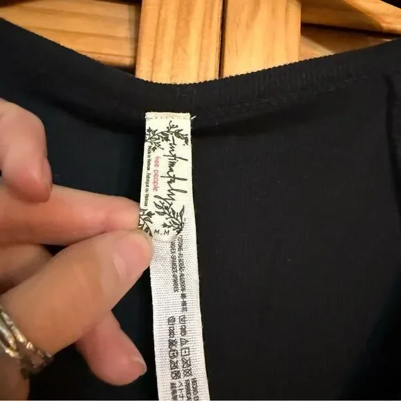 Free People Black bodysuit size medium - Picture 5 of 7